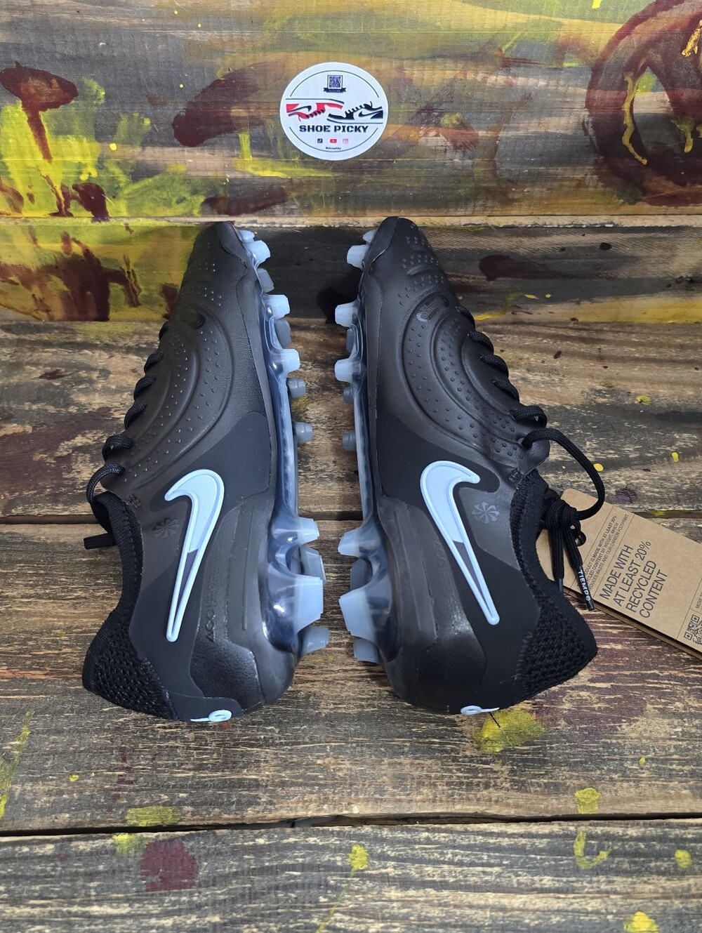 Nike Legend 10 Elite FG Black Light Blue DV4328-003 Men sz 5.5‎ (women sz 7) New - Picture 5 of 8